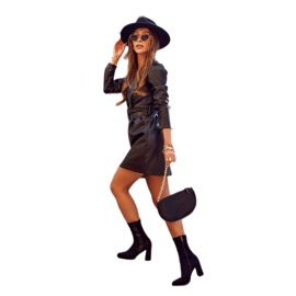 Botas de mujer Big Star en el poste GG274397 negro 2