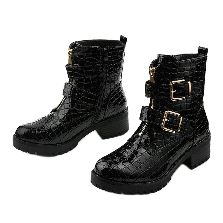 Botas Lineley lacadas y aislantes planas negras negro 2 Botas Lineley lacadas y aislantes planas negras negro 2