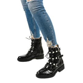 Botas negras planas con aislamiento Torwain pearls negro 4