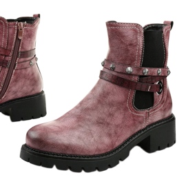 Botas rosas con aislamiento plano y cremallera Siempleglam 1