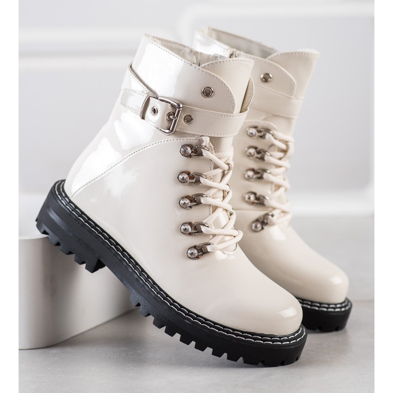 SDS Tramperos lacados de moda blanco 2