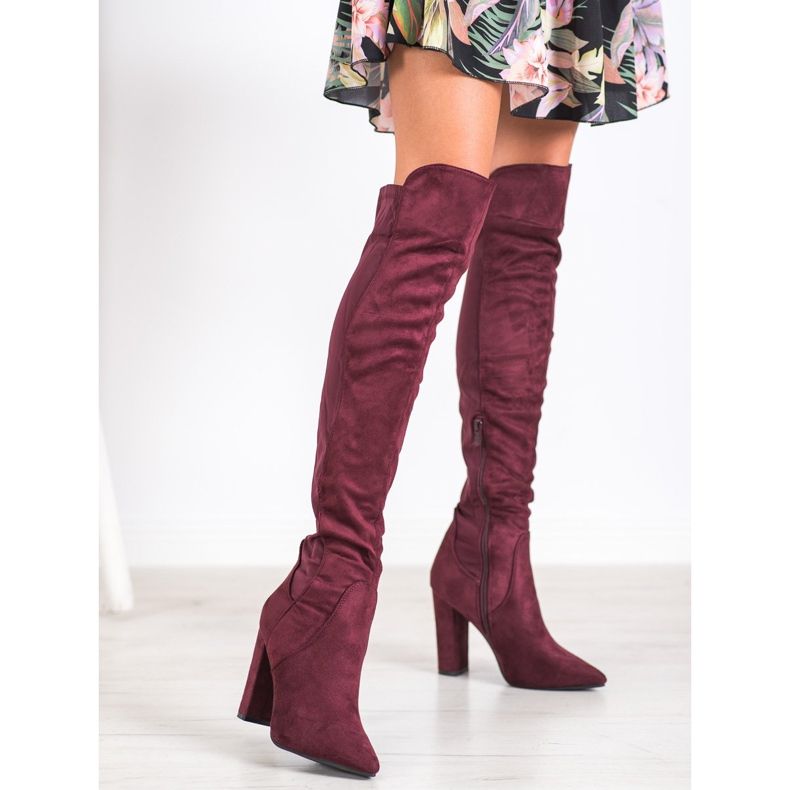 Sweet Shoes Botas altas en Spitz rojo 1