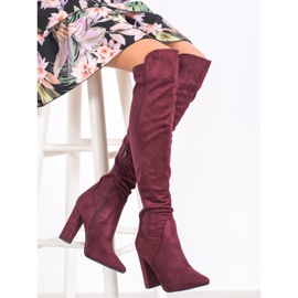 Sweet Shoes Botas altas en Spitz rojo 2