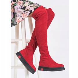 Gogo Botas de plataforma de moda rojo 1