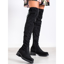 SHELOVET Mosqueteros cómodos negro 1