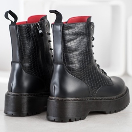 Gogo Botas negras en la plataforma negro 3