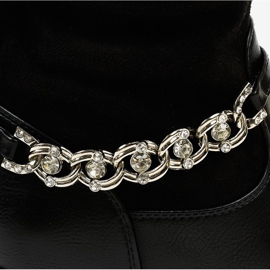 Botas negras, planas y aisladas con cremallera Petgella negro plata 3