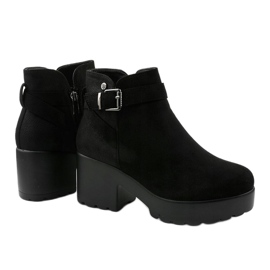 Botines con plataforma Meridvielle negros 3