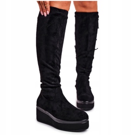 Botas de mujer Sergio Leone en la plataforma negro KZ732 5