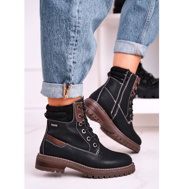Black Warm Workers Trappers Timber para mujer marrón negro 1 Black Warm Workers Trappers Timber para mujer marrón negro 1