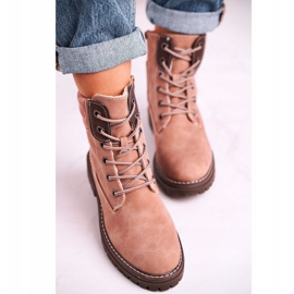 Mujeres Warm Workers Trappers Pink Timber beige marrón rosado 3