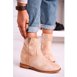 FG1 Botines Mujer Ante Beige Vanya 1