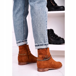 BUGO Botas De Cuña Con Cadena De Ante Marrón Eliza amarillo 3