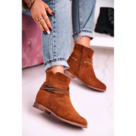 BUGO Botas De Cuña Con Cadena De Ante Marrón Eliza amarillo 4