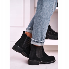 Botines Mujer Jodhpur Boots Suede Black Meagan negro 3