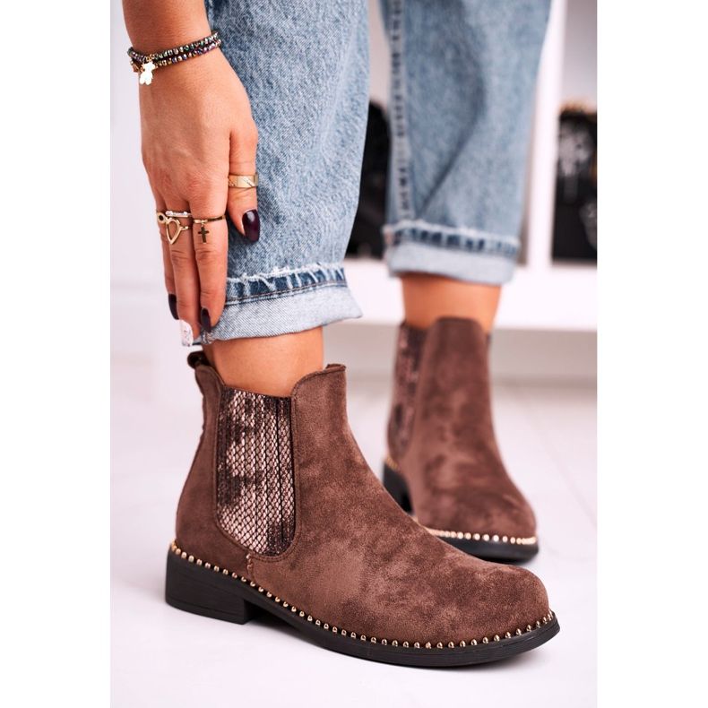 Botines Mujer Jodhpur Boots Suede Brown Meagan marrón 2