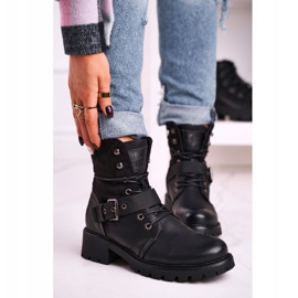 Trabajadores de botas cálidas fuertes negras para mujer negro 1