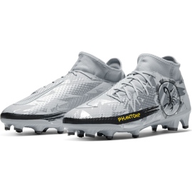 Zapatos de fútbol Nike Phantom Gt Scorpion Academy Dynamic Fit FG / MG DA2266 001 gris-plata plata 4