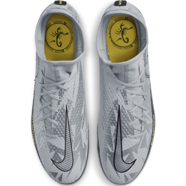 Zapatos de fútbol Nike Phantom Gt Scorpion Academy Dynamic Fit FG / MG DA2266 001 gris-plata plata 2