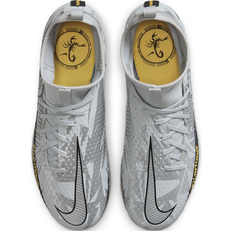 Zapatillas de fútbol Nike Phantom Gt Scorpion Academy Dynamic Fit FG / MG Junior DA2287 001 plata/gris gris 1