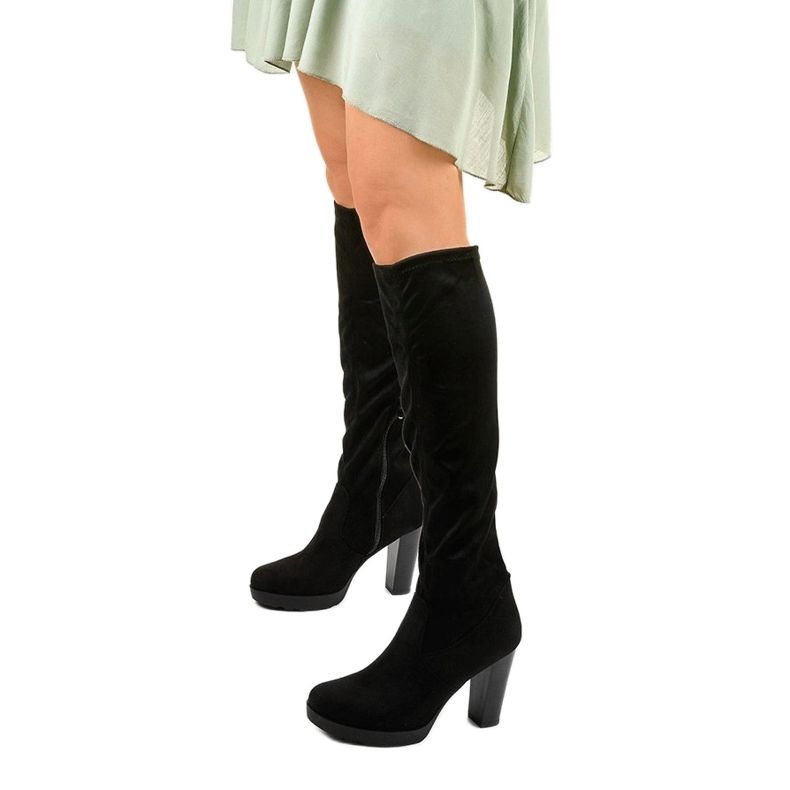 Botas negras de gamuza Funnyfreeze negro 1 Botas negras de gamuza Funnyfreeze negro 1