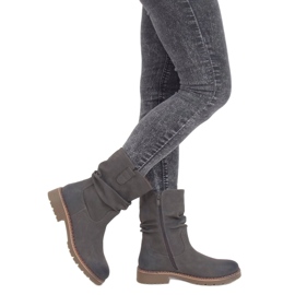 Gris Botas grises para mujer 6981 Gris 2