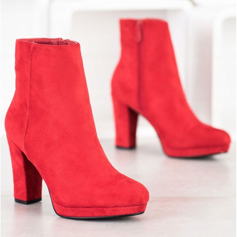 Seastar Botas con tacones altos rojo 1 Seastar Botas con tacones altos rojo 1