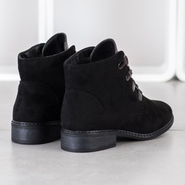 Goodin Botas elegantes con cordones negro plata 1 Goodin Botas elegantes con cordones negro plata 1