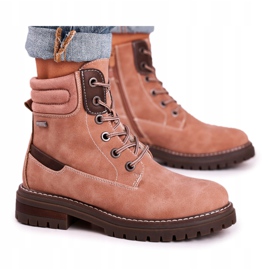 Mujeres Warm Workers Trappers Pink Timber beige marrón rosado 5
