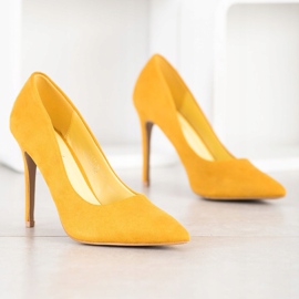 Renda Tacones de ante amarillo 2