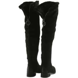 M.Daszyński Botas altas informales con piel negro 2