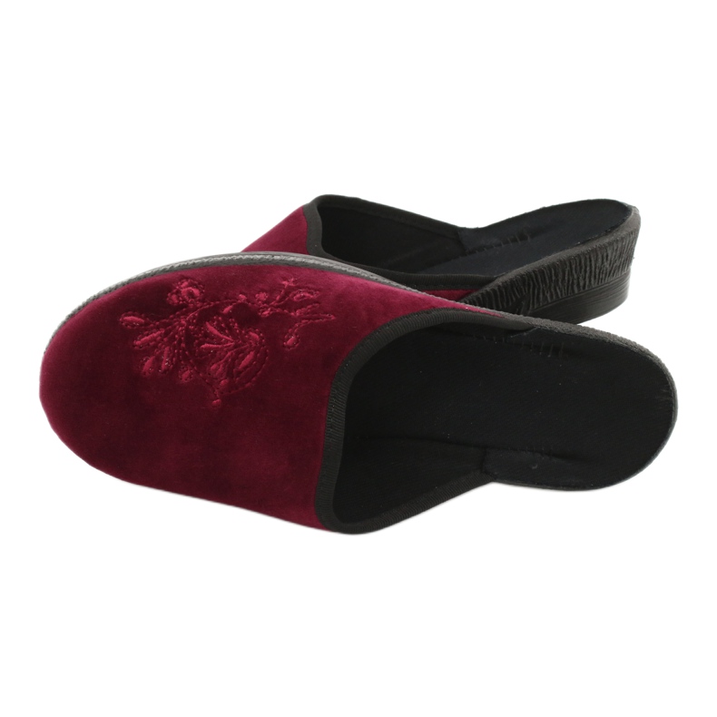 Pantuflas befado velour 219D427 pantuflas burdeos negro rojo multicolor 4 Pantuflas befado velour 219D427 pantuflas burdeos negro rojo multicolor 4