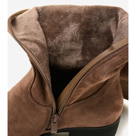 Bota cowboy Evelralla alta ante caqui verde 4