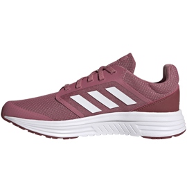 Zapatillas de mujer adidas Galaxy 5 burgundy FW6124 blanco rojo 1