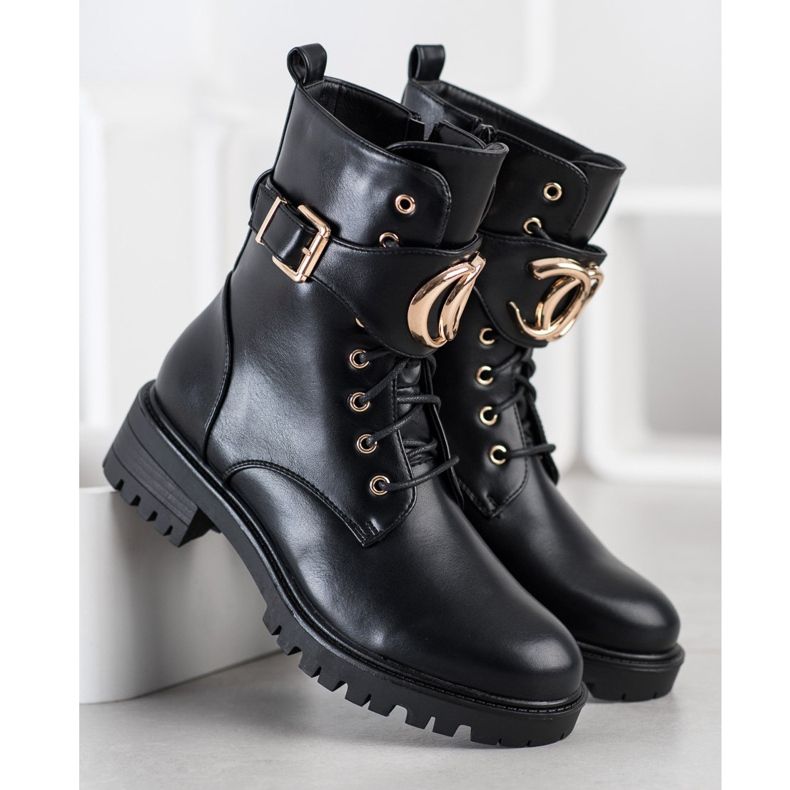 SHELOVET Trabajadores con adorno dorado negro 1