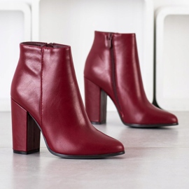 Camo Botas clásicas de cuero ecológico rojo 3