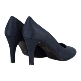 Renda Zapatos de tacón de ante azul marino 2
