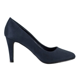 Renda Zapatos de tacón de ante azul marino 3