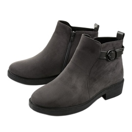 Botas planas de ante grises de Neriris 2