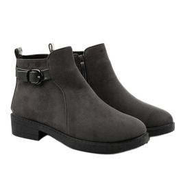 Botas planas de ante grises de Neriris 3