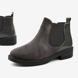 Botas planas en ante grises de Herkrana 1