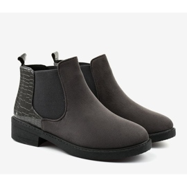 Botas planas en ante grises de Herkrana 3