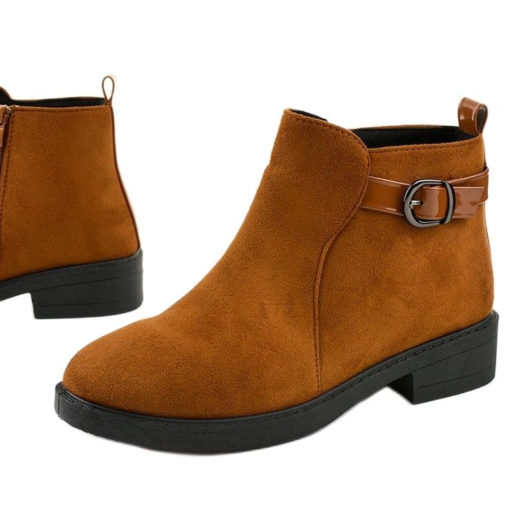 Botines planos Neriris de ante camel marrón 1 Botines planos Neriris de ante camel marrón 1