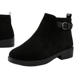 Botas planas de ante negras de Neriris negro 1