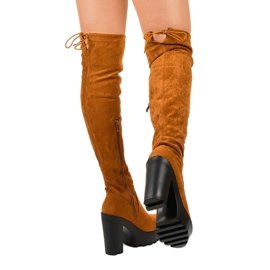 Botas de ante camel en el poste caqui Carrum marrón 4
