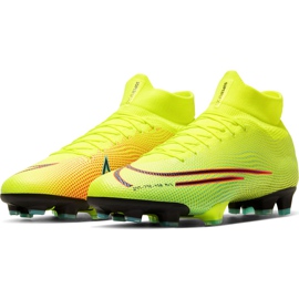 Zapatillas de fútbol Nike Mercurial Superfly 7 Pro Mds Fg BQ5483 703 blanco, negro, rosa amarillo 3