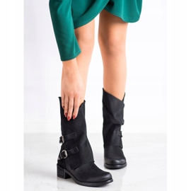 Seastar Botas altas con hebillas negro 2