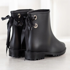 SHELOVET Chanclos con encuadernación decorativa negro 1