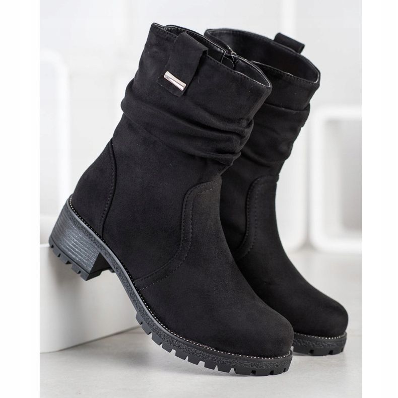 SHELOVET Botas altas de trabajador negro 1