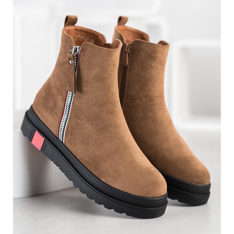 Seastar Botas en la plataforma negra marrón multicolor 1